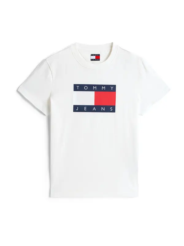 Tommy Jeans Tommy Jeans Majica 'Tommy Flag'  mornarska / rdeča / bela