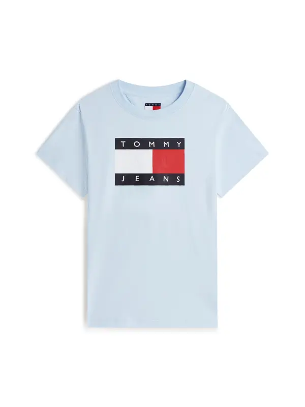 Tommy Jeans Tommy Jeans Majica 'Tommy Flag'  pastelno modra / rdeča / črna / bela