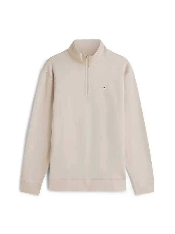 Tommy Jeans Tommy Jeans Majica 'Tommy Flag Quarter-zip'  bež
