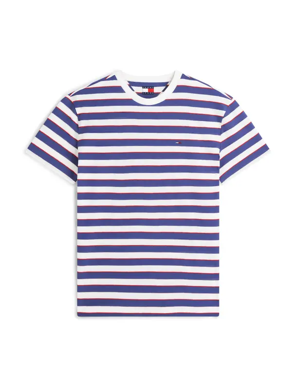 Tommy Jeans Tommy Jeans Majica 'Tommy Flag Stripe'  encijan / rdeča / bela