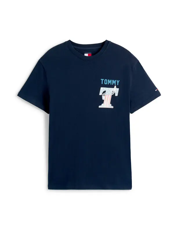 Tommy Jeans Tommy Jeans Majica 'USA'  mornarska / nebeško modra / rdeča / bela