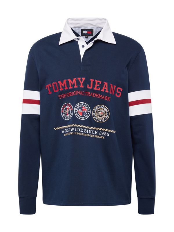 Tommy Jeans Tommy Jeans Majica 'VARSITY EXPLORER'  bež / mornarska / rdeča / bela