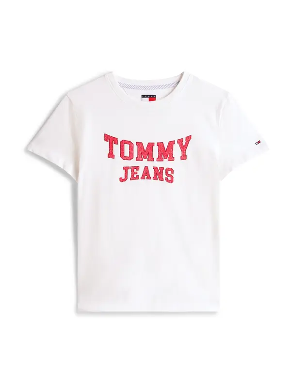 Tommy Jeans Tommy Jeans Majica 'VARSITY'  rdeča / bela