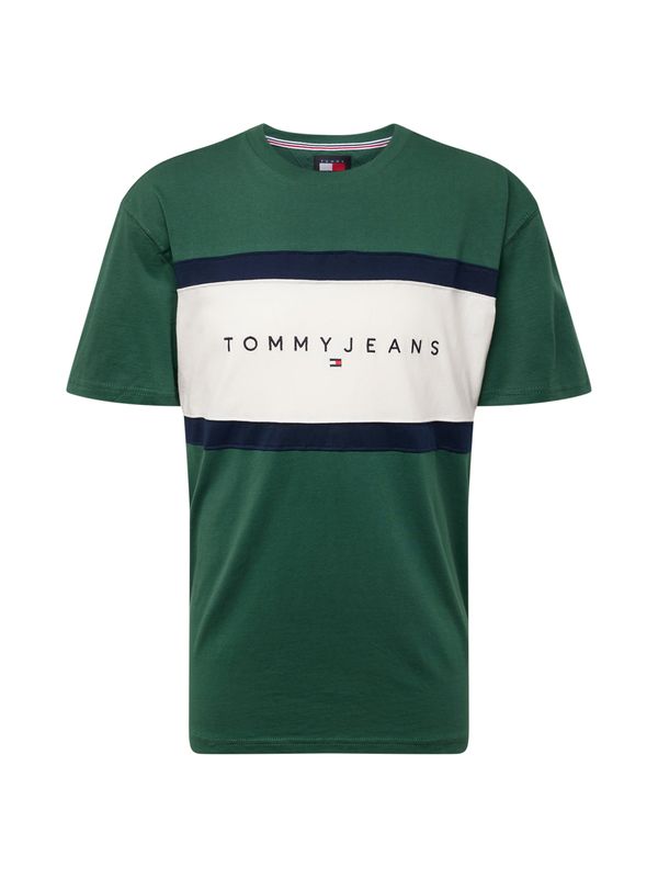Tommy Jeans Tommy Jeans Majica  zelena / črna / bela