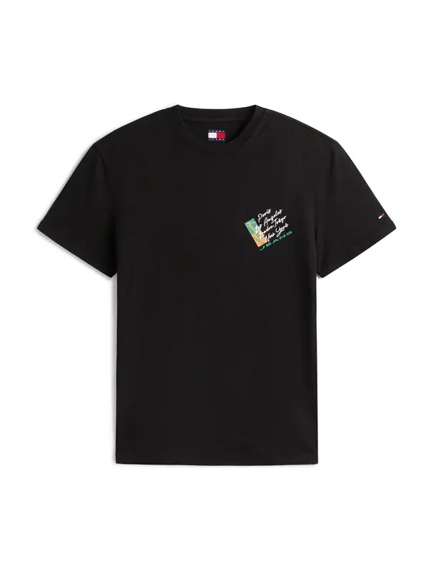Tommy Jeans Tommy Jeans Majica  zelena / oranžna / črna / bela
