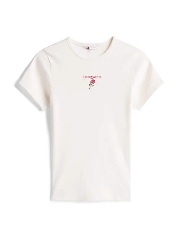 Tommy Jeans Tommy Jeans Majica  zelena / rdeča / bela