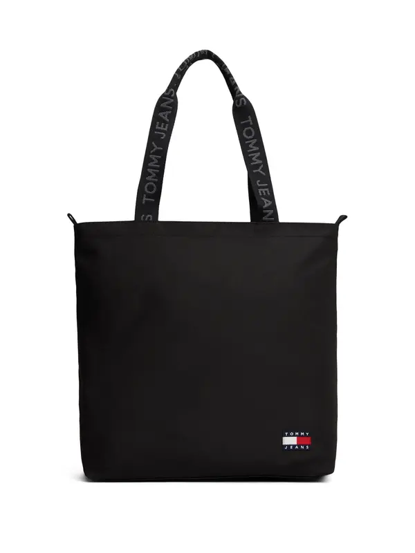 Tommy Jeans Tommy Jeans Nakupovalna torba 'Essential Repeat Logo Tote'  črna