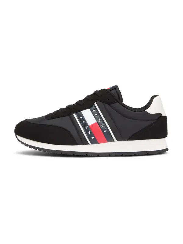 Tommy Jeans Tommy Jeans Nizke superge 'Logo Mixed Texture'  marine / rdeča / črna / bela