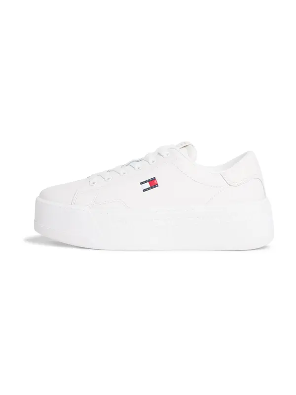Tommy Jeans Tommy Jeans Nizke superge 'Platform Cupsole With'  mornarska / živo rdeča / bela