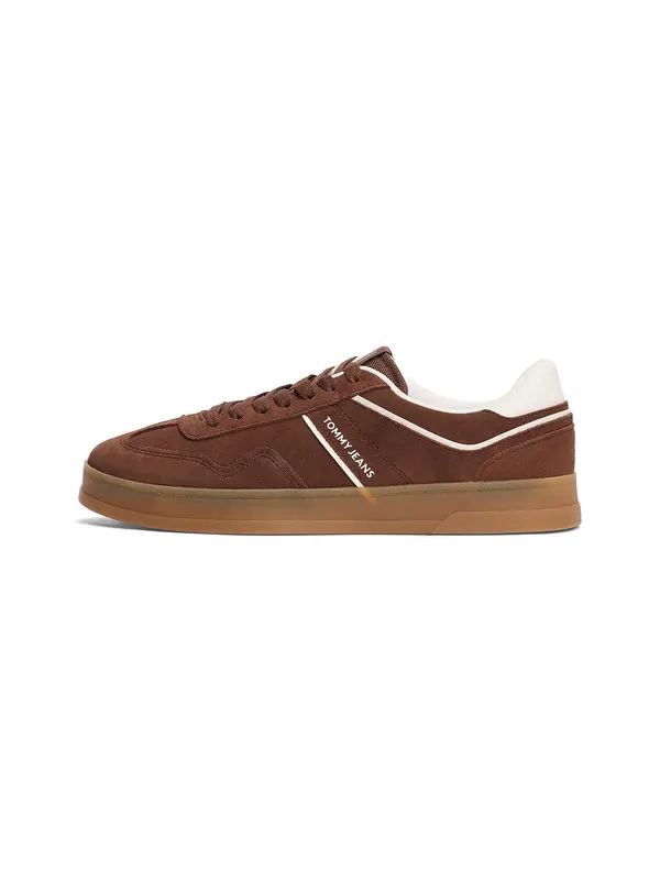 Tommy Jeans Tommy Jeans Nizke superge 'The Greenwich'  rjava / bela