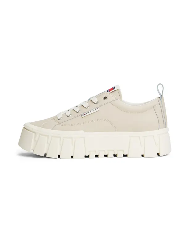 Tommy Jeans Tommy Jeans Nizke superge 'VULC'  kremna / živo rdeča / bela