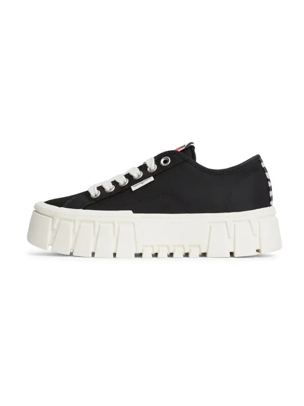 Tommy Jeans Tommy Jeans Nizke superge 'Zebra Print Logo Platform Cupsole'  črna
