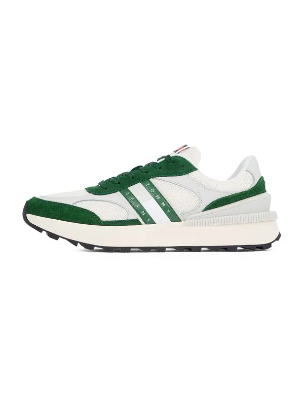 Tommy Jeans Tommy Jeans Nizke superge  zelena / bela