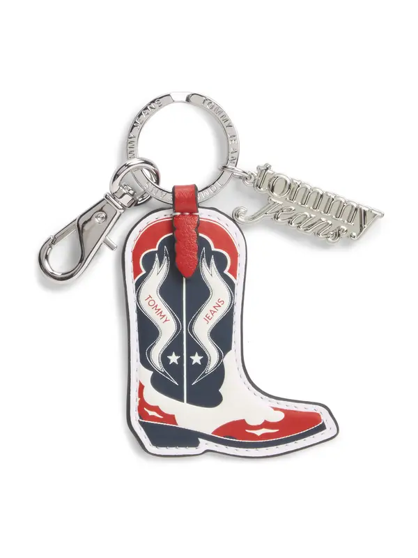Tommy Jeans Tommy Jeans Obesek za ključe 'COWBOY CHARM'  temno modra / rdeča / srebrna / bela