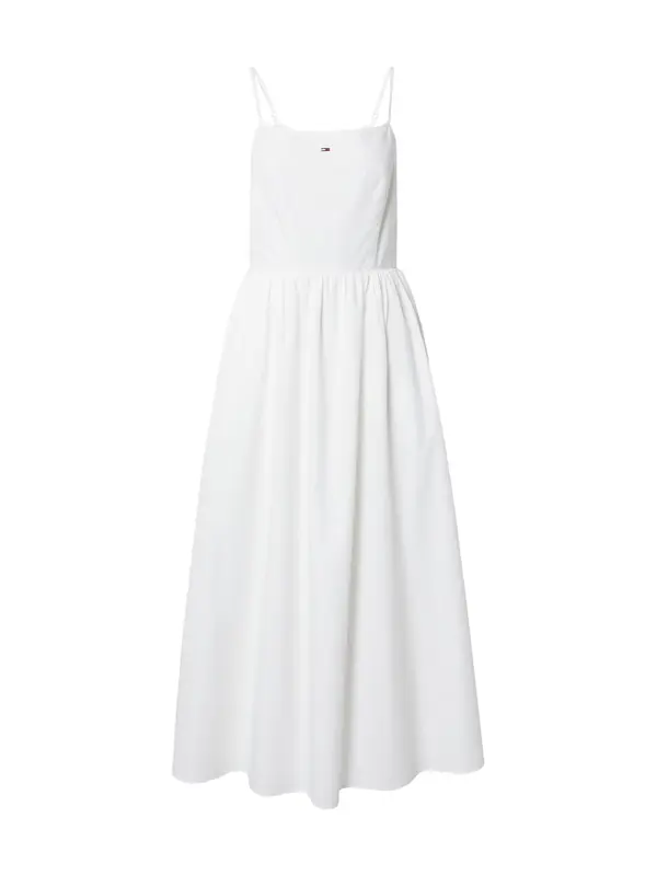 Tommy Jeans Tommy Jeans Obleka 'Crinkle Strap Maxi'  bela