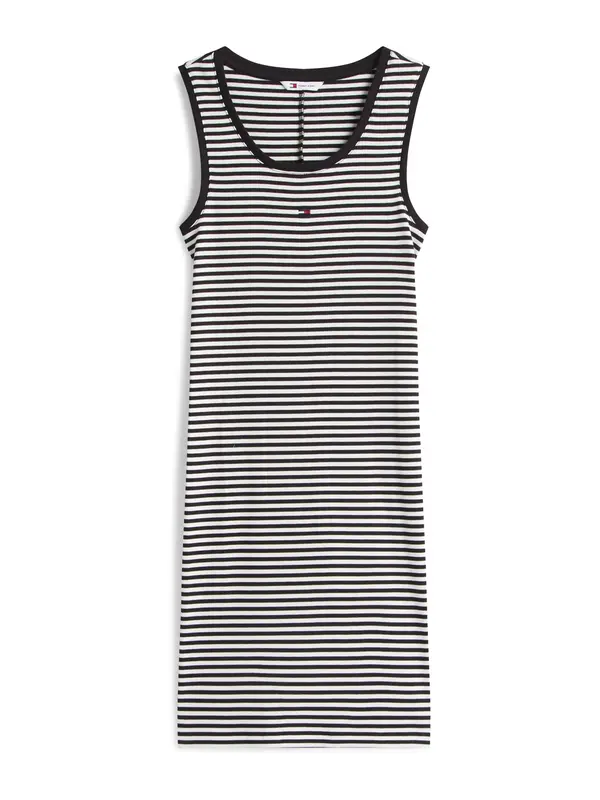 Tommy Jeans Tommy Jeans Obleka 'ESSENTIAL'  črna / bela