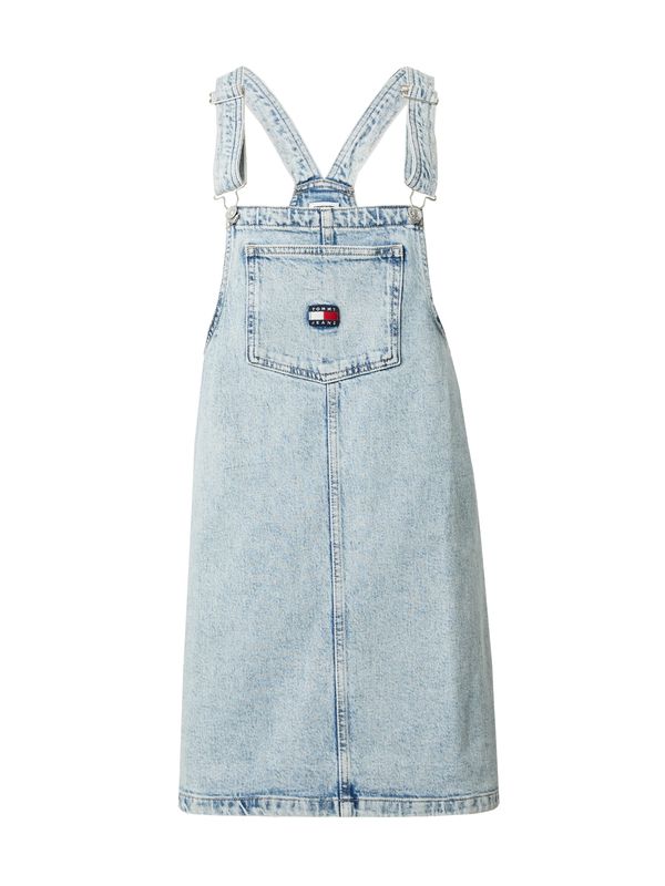 Tommy Jeans Tommy Jeans Obleka 'Pinafore'  mornarska / moder denim / rdeča / bela