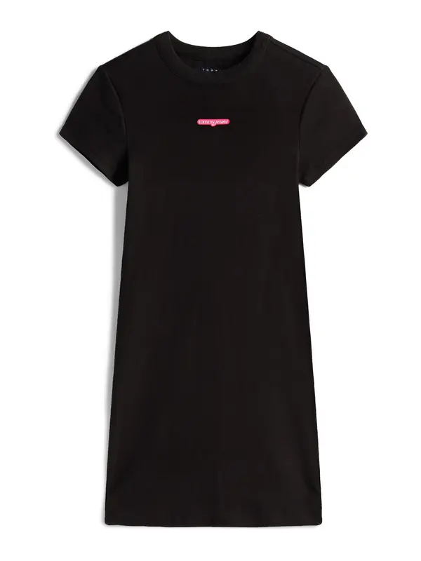 Tommy Jeans Tommy Jeans Obleka  svetlo roza / črna