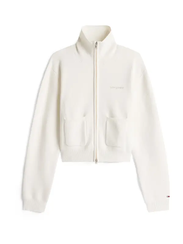 Tommy Jeans Tommy Jeans Pletena jopa  bela