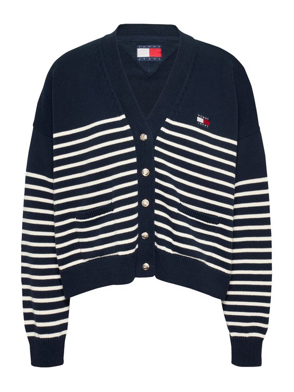 Tommy Jeans Tommy Jeans Pletena jopa 'CABLE'  modra / bela
