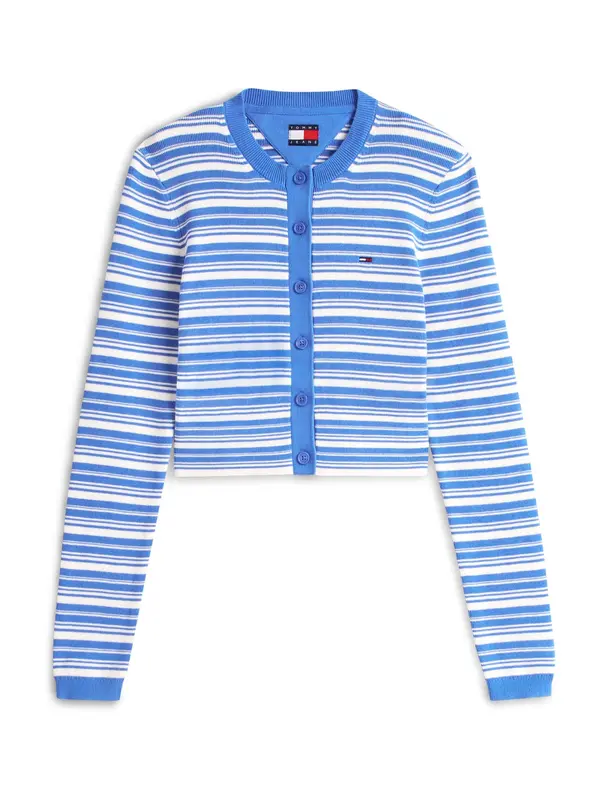 Tommy Jeans Tommy Jeans Pletena jopa  modra / bela