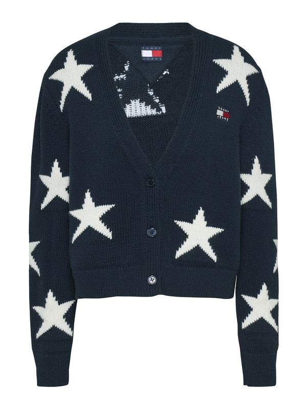 Tommy Jeans Tommy Jeans Pletena jopa  mornarska / bela