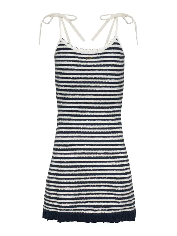 Tommy Jeans Tommy Jeans Pletena obleka  marine / off-bela