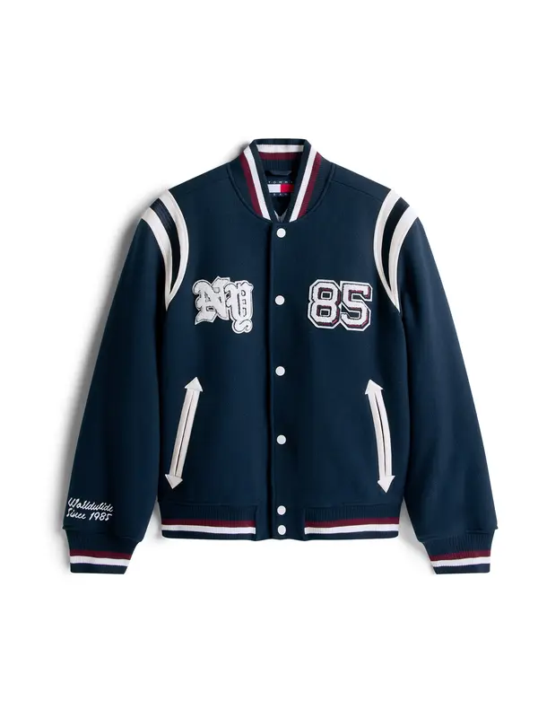 Tommy Jeans Tommy Jeans Prehodna jakna 'BEST'  mornarska / živo rdeča / bela
