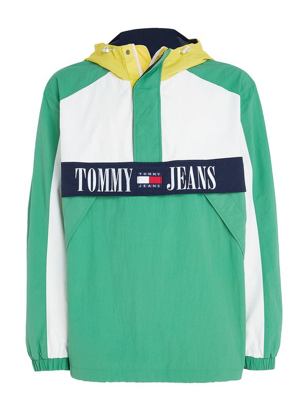 Tommy Jeans Tommy Jeans Prehodna jakna 'Chicago Archive'  marine / svetlo rumena / zelena / bela