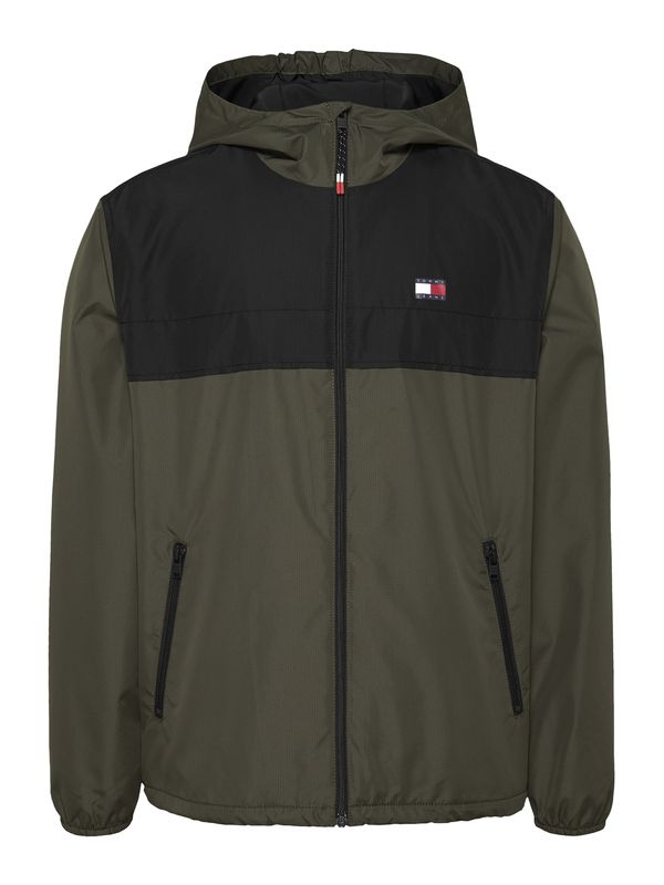 Tommy Jeans Tommy Jeans Prehodna jakna 'CHICAGO'  oliva / črna
