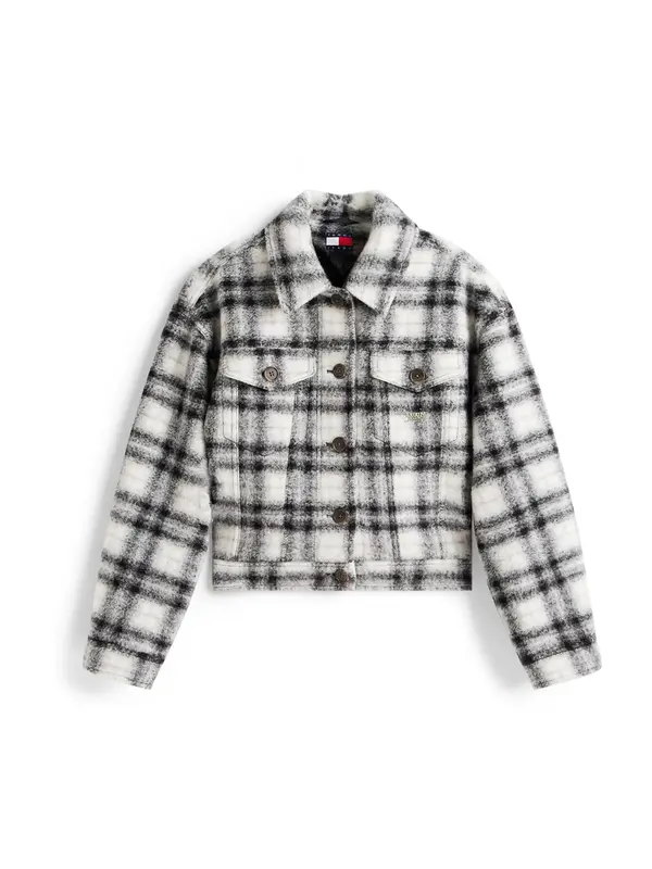 Tommy Jeans Tommy Jeans Prehodna jakna  črna / bela