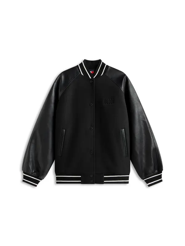 Tommy Jeans Tommy Jeans Prehodna jakna  črna / bela