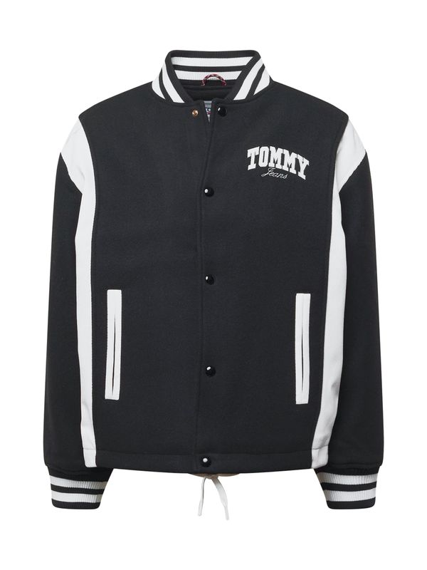 Tommy Jeans Tommy Jeans Prehodna jakna  črna / bela