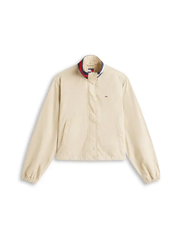 Tommy Jeans Tommy Jeans Prehodna jakna 'Essential'  bež / mornarska / rdeča / bela