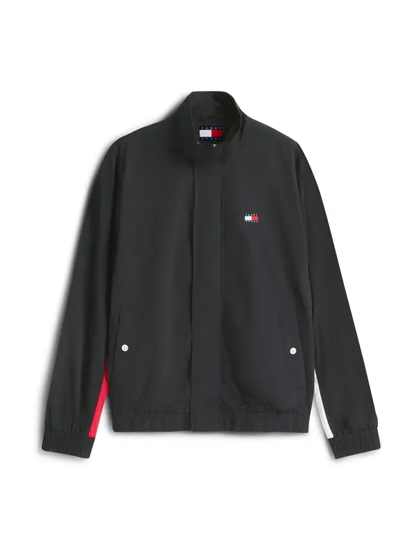 Tommy Jeans Tommy Jeans Prehodna jakna 'HERITAGE'  rdeča / črna / bela
