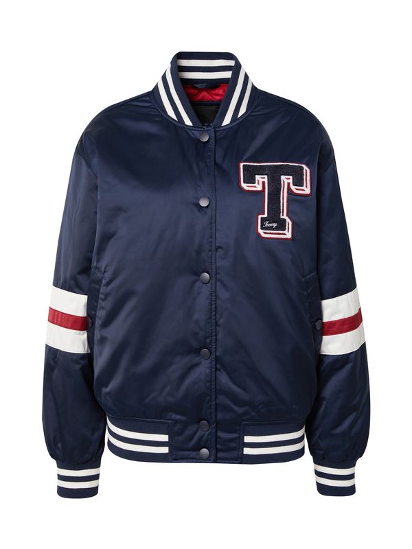 Tommy Jeans Tommy Jeans Prehodna jakna  marine / bordo / bela