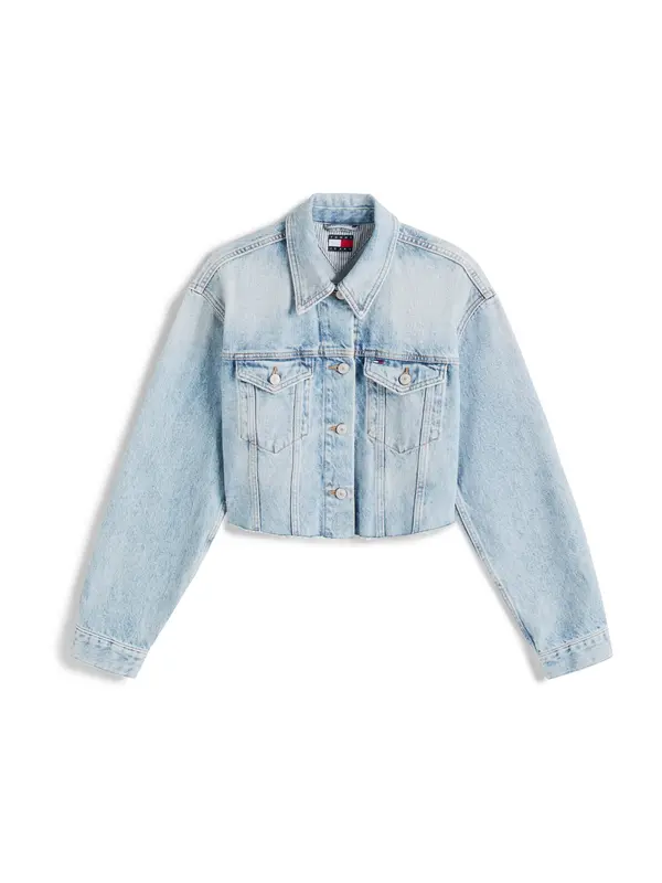 Tommy Jeans Tommy Jeans Prehodna jakna  marine / moder denim / rdeča / bela