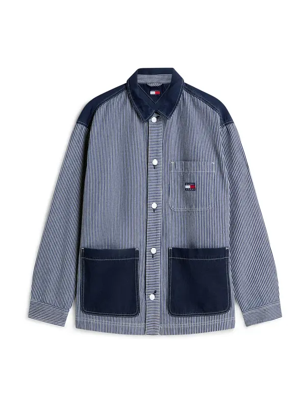 Tommy Jeans Tommy Jeans Prehodna jakna  moder denim / bela