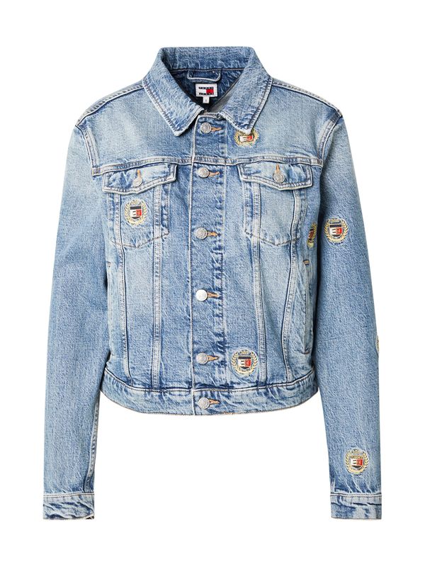 Tommy Jeans Tommy Jeans Prehodna jakna  mornarska / moder denim / rdeča / bela