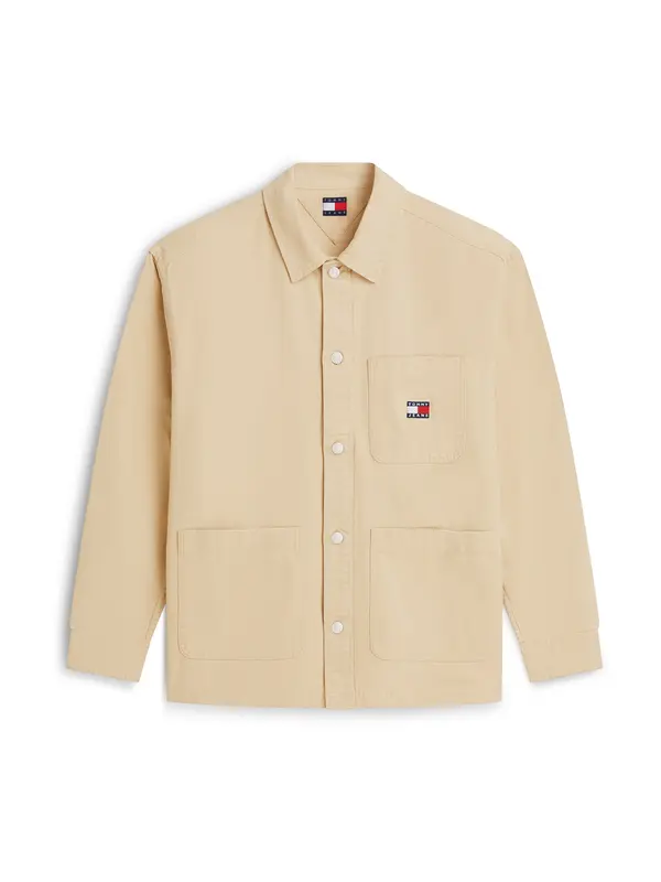 Tommy Jeans Tommy Jeans Prehodna jakna 'Oversized Fit Patch Pocket'  bež