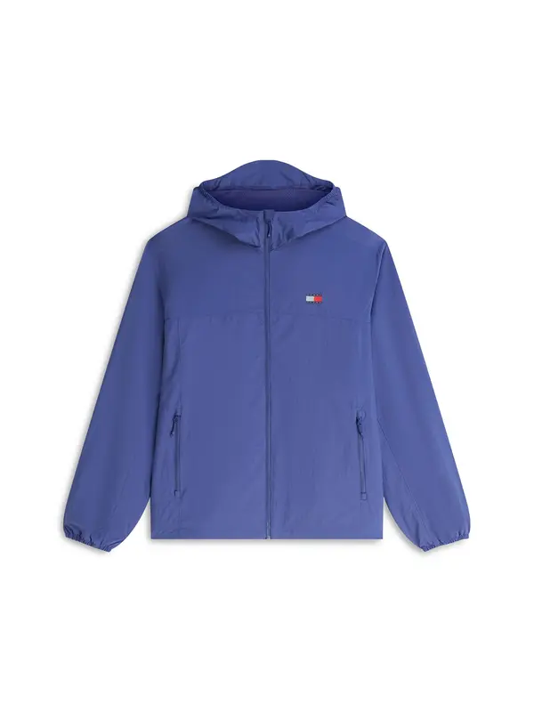 Tommy Jeans Tommy Jeans Prehodna jakna 'Packable Ripstop Relaxed Hooded'  kraljevo modra