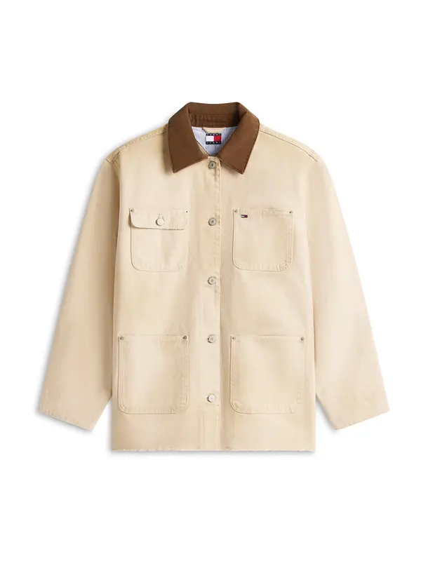 Tommy Jeans Tommy Jeans Prehodna jakna  pesek / čokolada