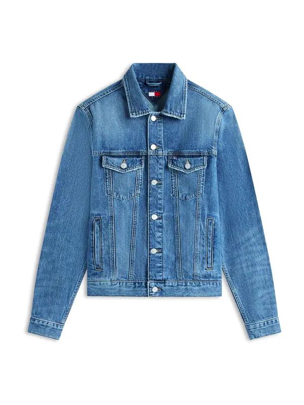 Tommy Jeans Tommy Jeans Prehodna jakna 'Ryan Faded Trucker'  moder denim
