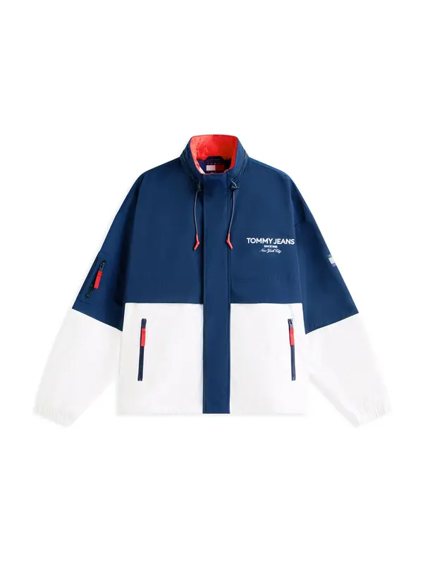 Tommy Jeans Tommy Jeans Prehodna jakna  temno modra / rdeča / bela