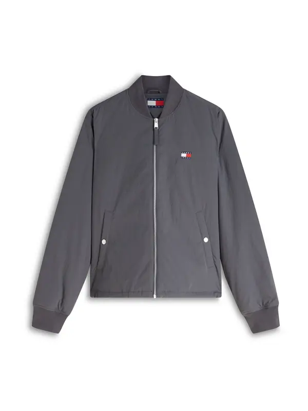 Tommy Jeans Tommy Jeans Prehodna jakna 'Toggle Hem Zip-thru Bomber'  siva