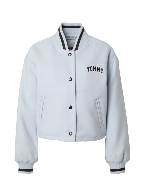 Tommy Jeans Tommy Jeans Prehodna jakna 'Varsity'  svetlo modra / črna / bela