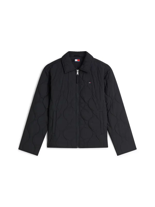 Tommy Jeans Tommy Jeans Prehodna jakna 'Water Repellent Quilted Relaxed'  črna