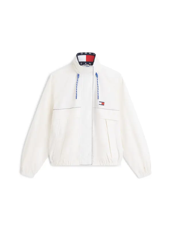 Tommy Jeans Tommy Jeans Prehodna jakna 'Water Resistant Oversized Regatta'  bela
