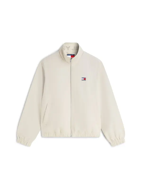 Tommy Jeans Tommy Jeans Prehodna jakna 'Zip-thru'  bež / rdeča / bela