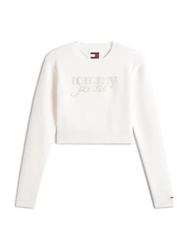 Tommy Jeans Tommy Jeans Pulover  bež / mornarska / rdeča / bela